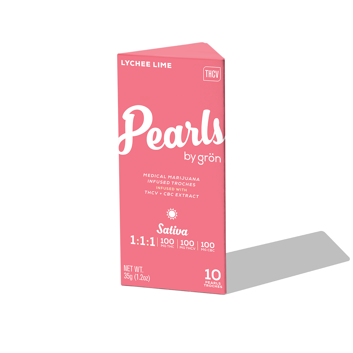 1:1:1 Lychee Lime Pearls Troches - THC/THCV/CBC - Sativa