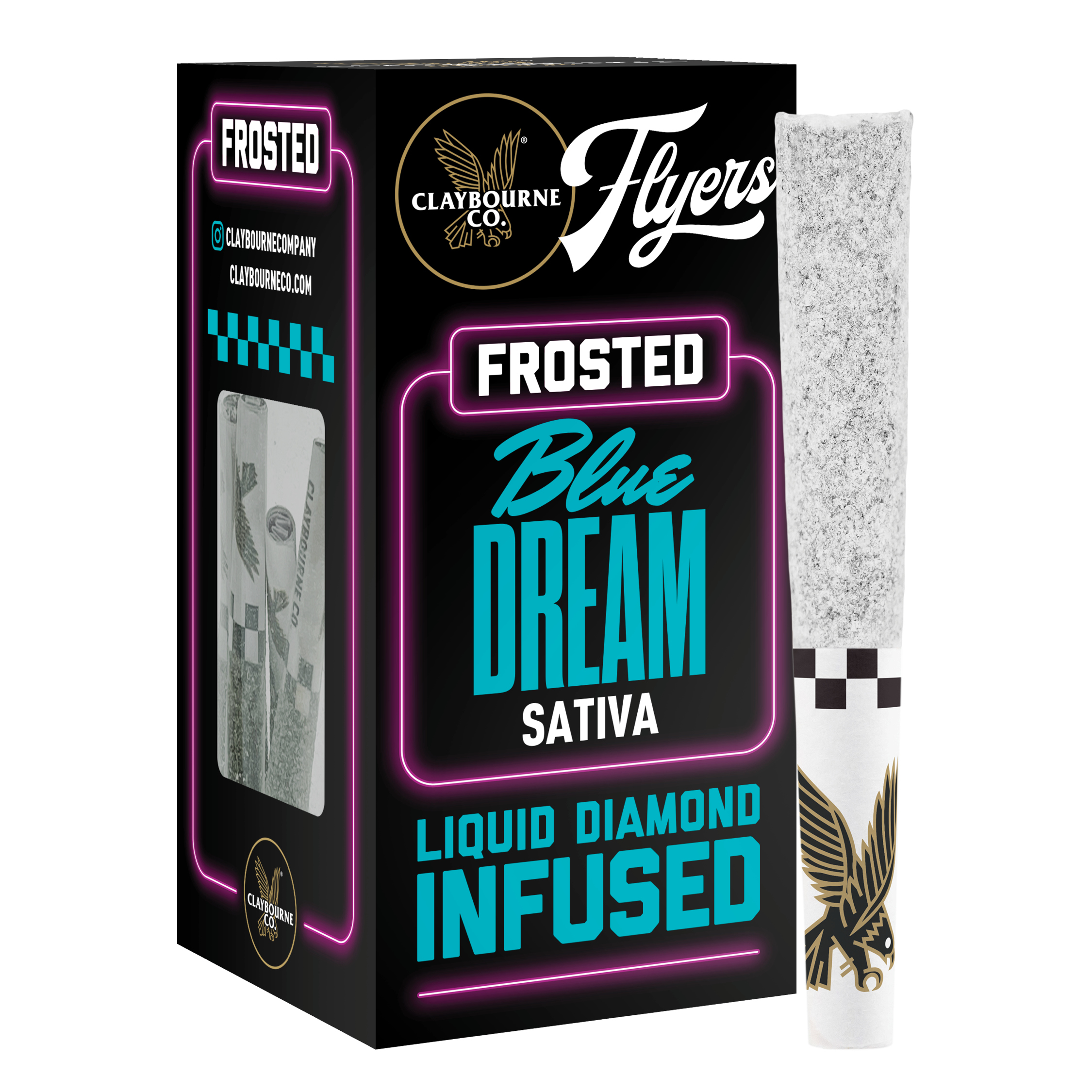 Claybourne Co Flyers Frosted | Blue Dream - Infused Pre-rolls 5pk
