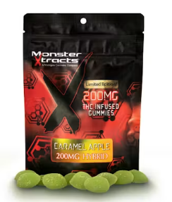 Monster X | Caramel Apple | Infused Gummies | 200mg | Hybrid