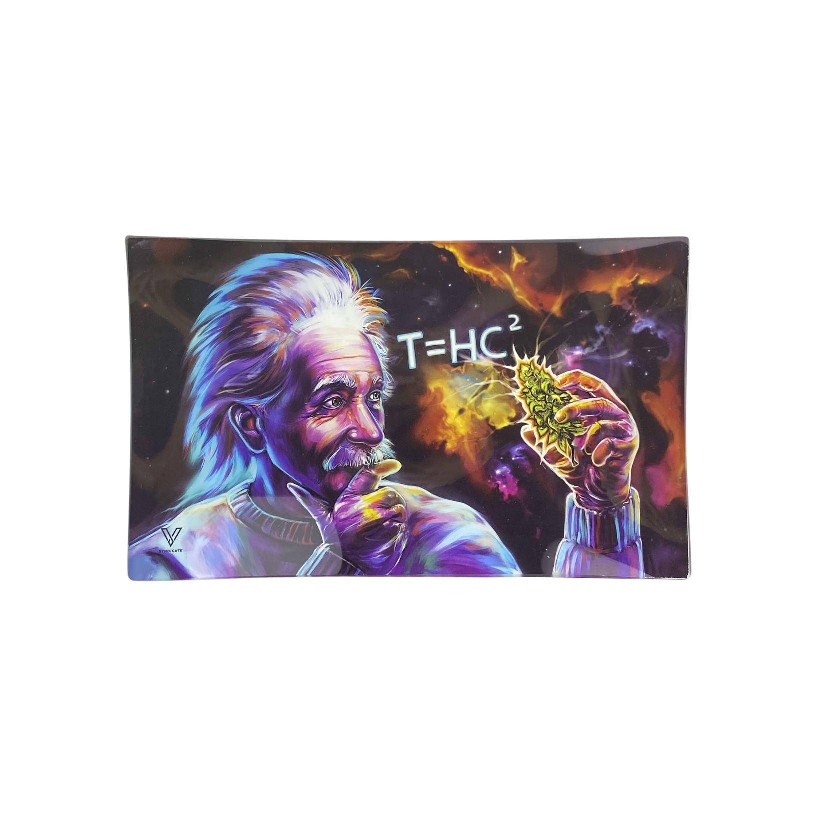 Einstein Blackhole Glass Rolling Tray
