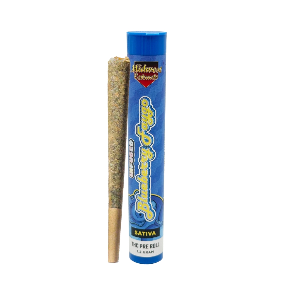 Midwest Extracts | 1.2g Infused Preroll | Blueberry Faygo