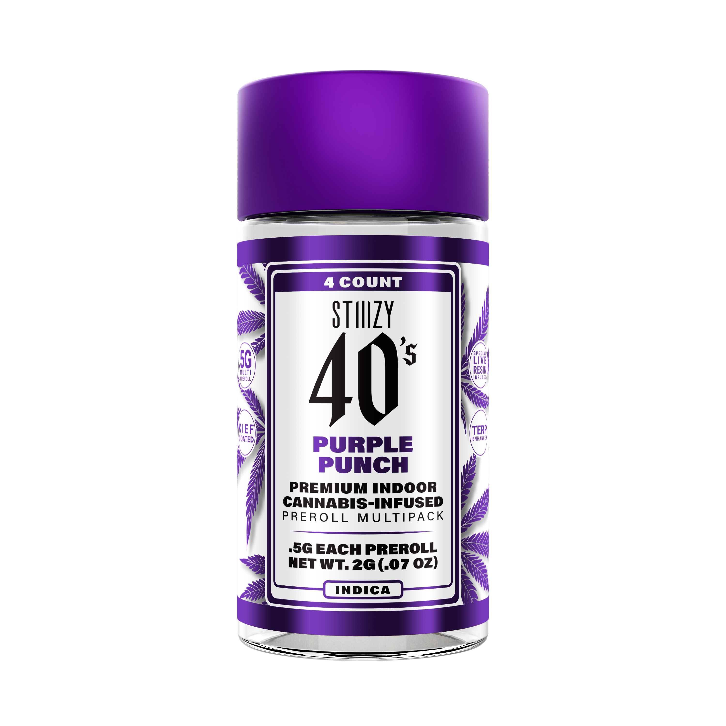 Purple Punch 40's Infused Pre-Roll 4-pack | 2g