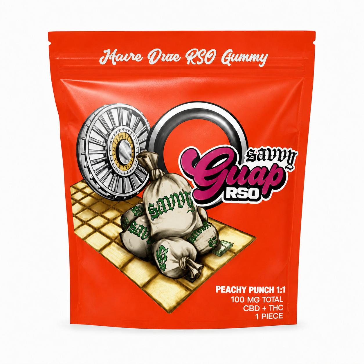 Guap | Peachy Punch | RSO | 1:1 CBD:THC | 1pk | 100mg