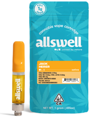 Allswell Jack Herer Sativa Vape Cart
