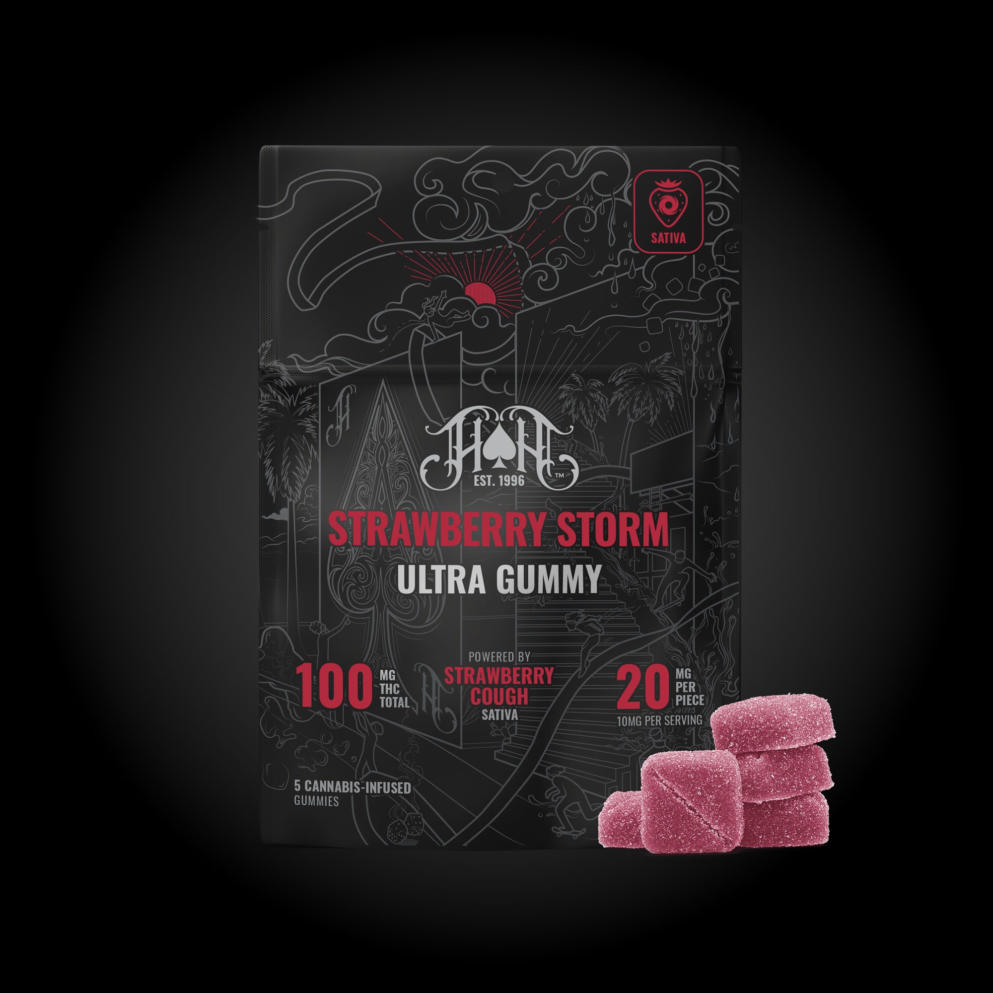 Strawberry Storm | Ultra Gummies | 5pk | 100mg