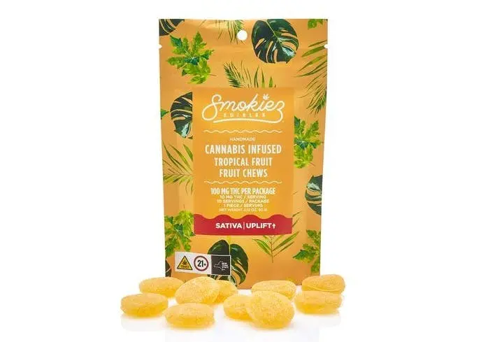 Smokiez Sweet Tropical Fruit 10pk 10mg Gummies