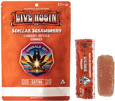Stellar Strawberry [S] - 100MG Live Rosin Gummies 10PK