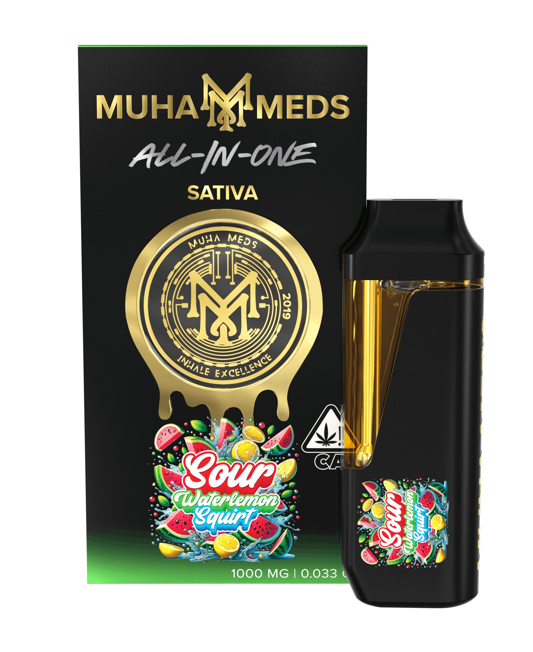 DISPOSABLE (DISTILLATE) - - SATIVA - WATERMELON SQUIRT
