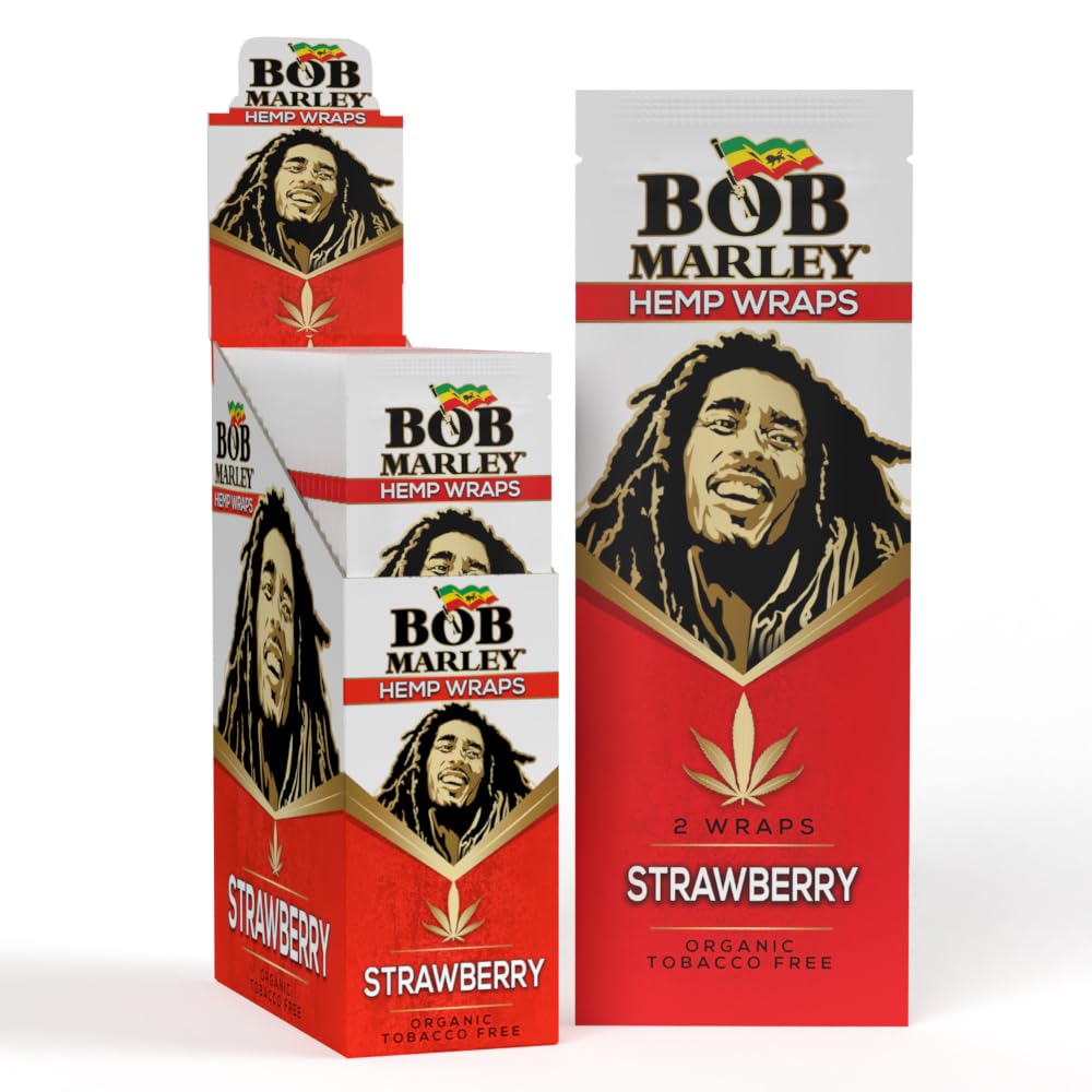 Bob Marley - Strawberry - 2pk  - Hemp Wraps