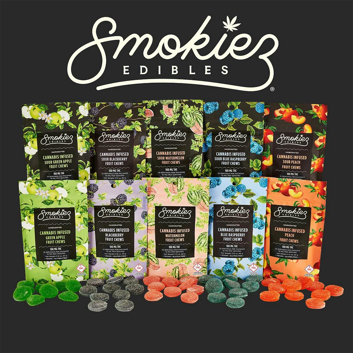 Smokiez Edibles: : Sour Cherry - Fruit Chews - Smokiez