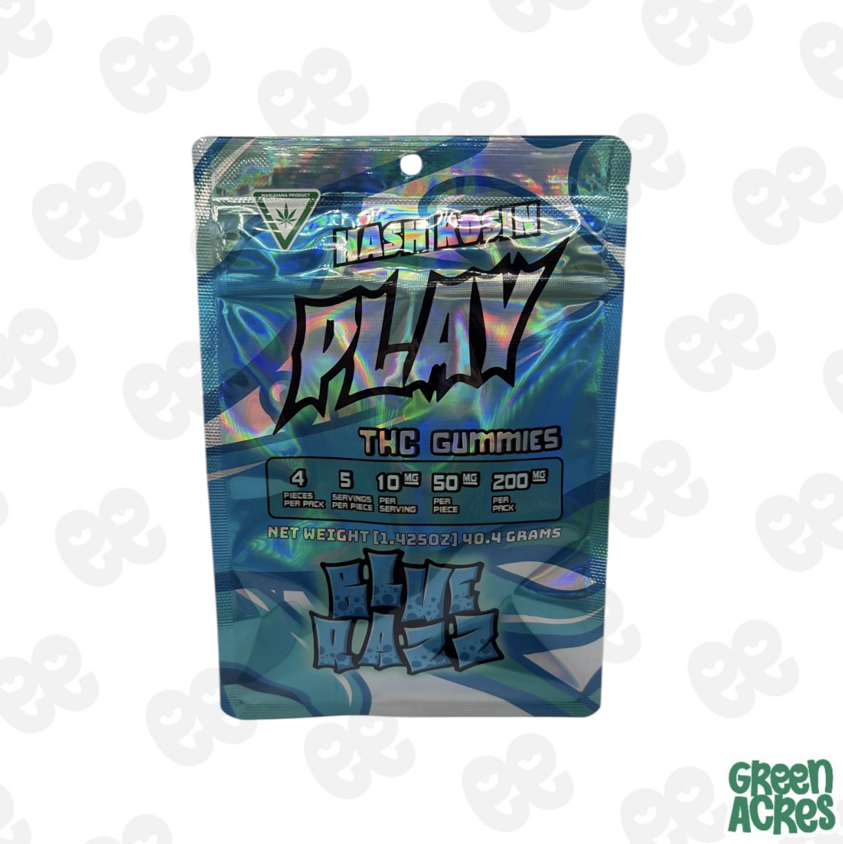 PLAY: Blue Raspberry 200MG Live Rosin Gummies (50mgx4)