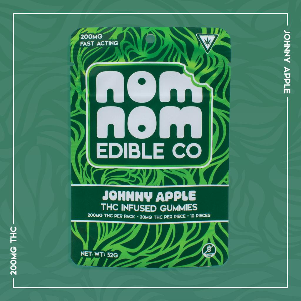 Nom Nom | 200mg THC Gummies | Johnny Apple