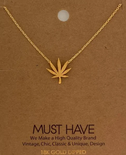 Cannabis Leaf Pendant Necklace