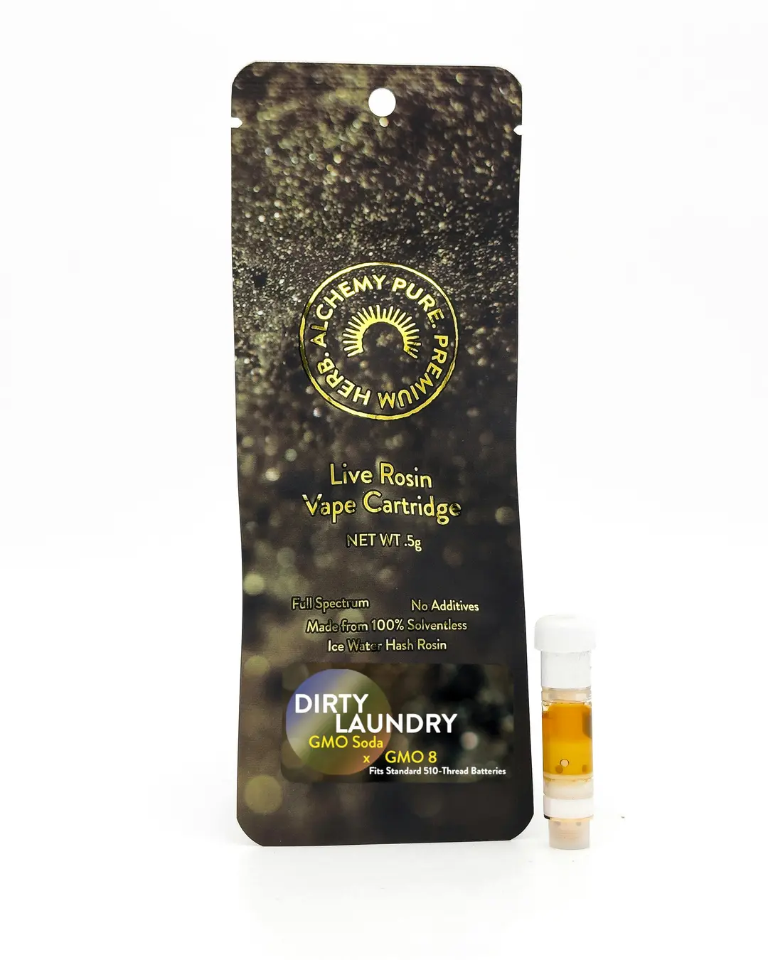 Alchemy Pure | Dirty Laundry | .5g Live Rosin Vape Cart