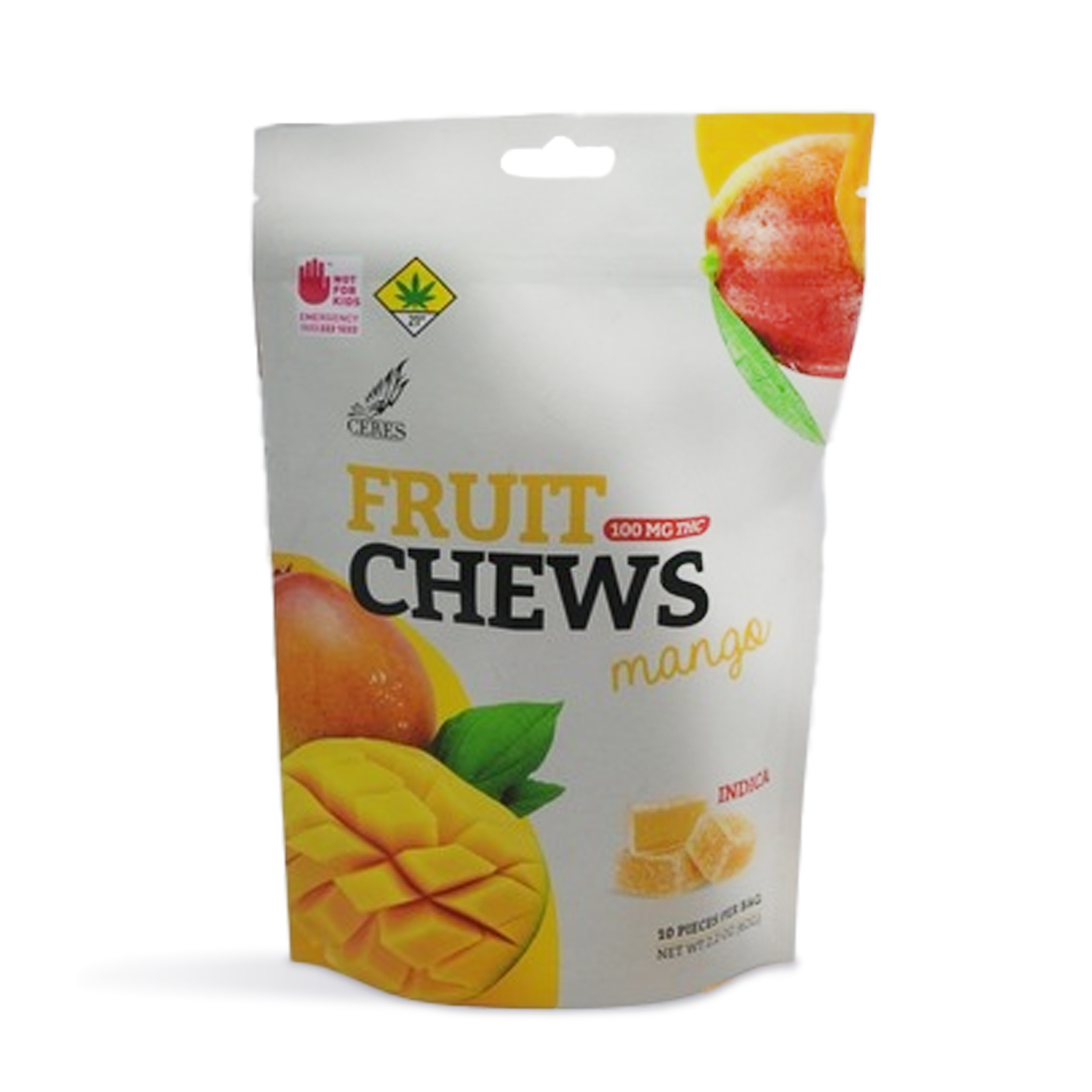 Mango Indica Fruit Chews 10-Pack | 100mg
