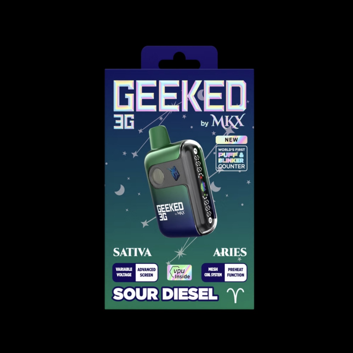 Geeked by MKX Disposable Sativa Sour Diesel