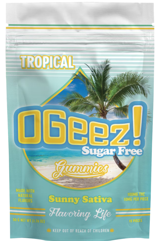 100mg - 10 Pack - Edibles - Sugar Free - Sunny Sativa - OGeez - REC