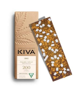 Kiva | Smores Milk Chocolate | Infused Chocolate Bar | 200mg | Hybrid