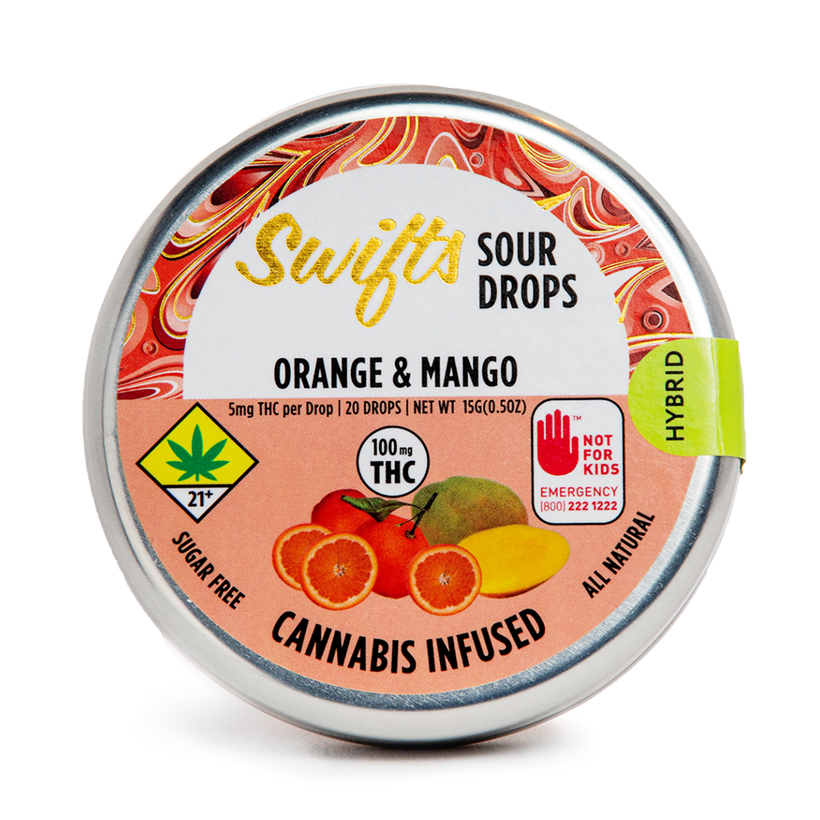 Orange & Mango Sour Drops | 100mg