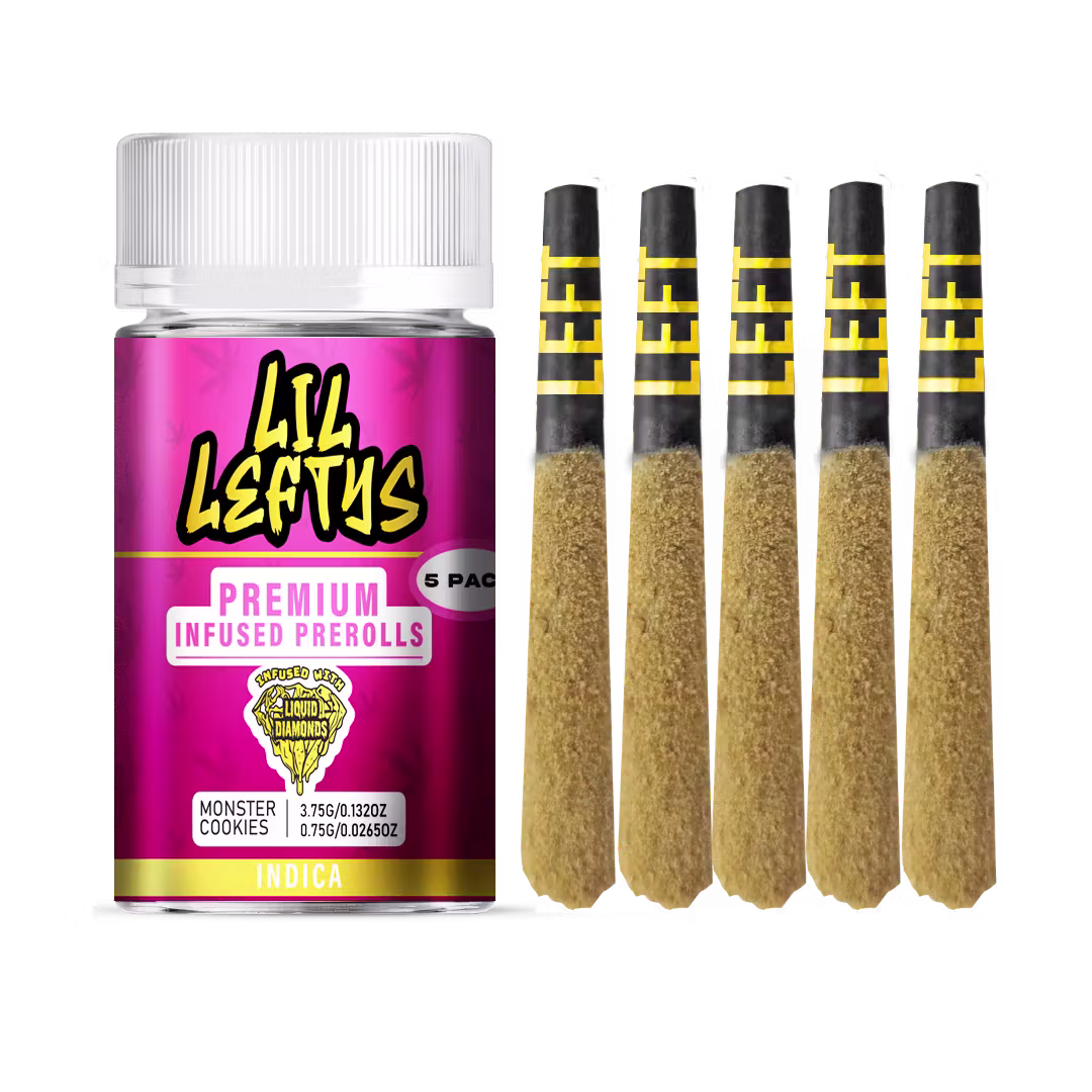 LIL LEFTY'S - MONSTER COOKIES - 5PK INFUSED PREROLL - INDICA