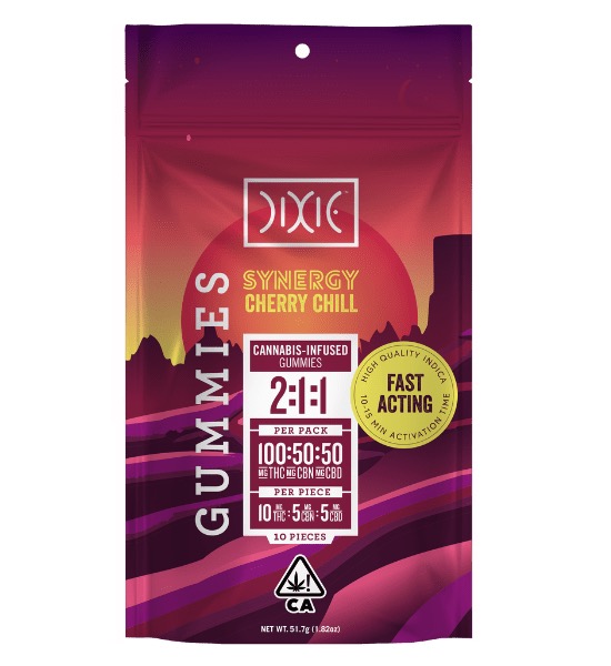 Dixie | 200MG 1:1: ummies | Cherry Chill THC:CBD:CBN