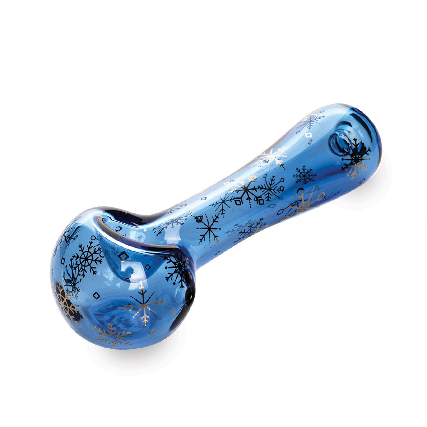 Red Eye Glass 4.5" Winter Wonderland Spoon Hand Pipe