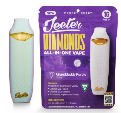Jeeter Granddaddy Purp All In One Liquid Diamond Vape