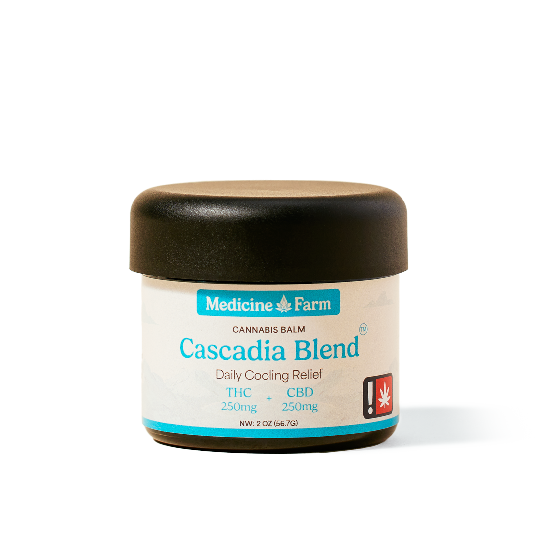 Balm | Cascadia Blend | Daily Cooling Relief | 1:1 THC:CBD | 250mg | 2oz