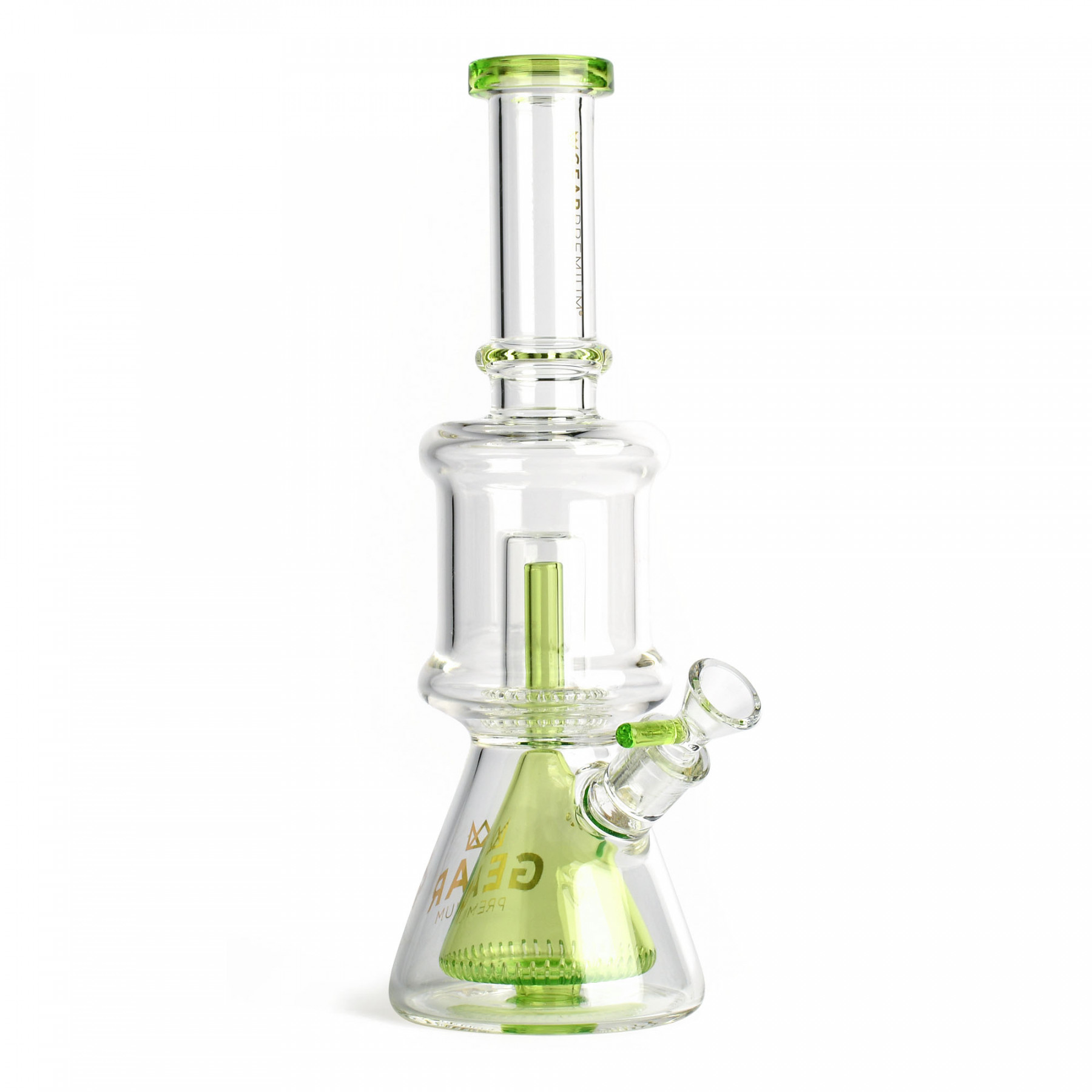 Gear - 11.5" Magnum Dual Perc Beaker Bong - Lime Green