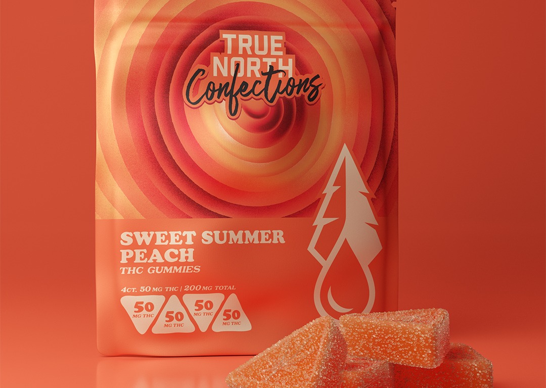 True North   4 X 50mg Gummies   Sweet Summer Peach