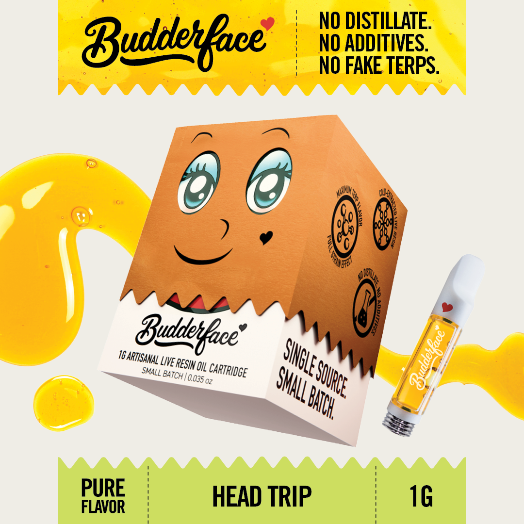 BUDDERFACE | Head Trip | 1G | Artisanal Live Resin 510 Vape Cart