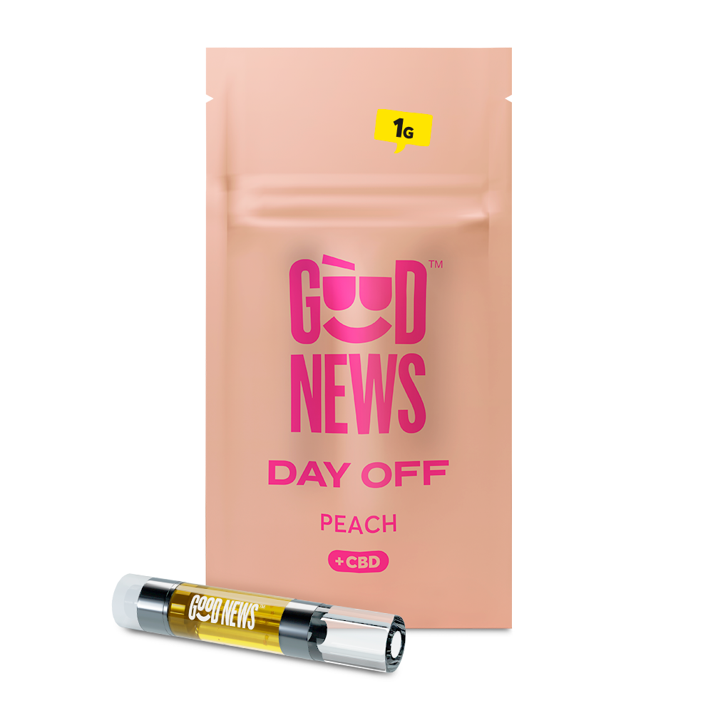Good News | 1g Distillate Cart | Day Off Peach THC:CBD product photo