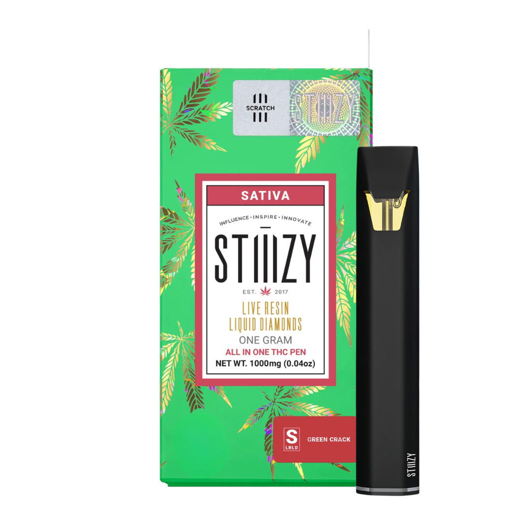 Stiiizy Green Crack .95g Live Resin Diamonds All In One