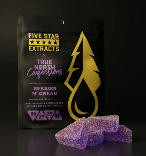 TRUE NORTH | 200MG FULL SPEC GUMMIES (4X50MG) | BERRIES & CREAM