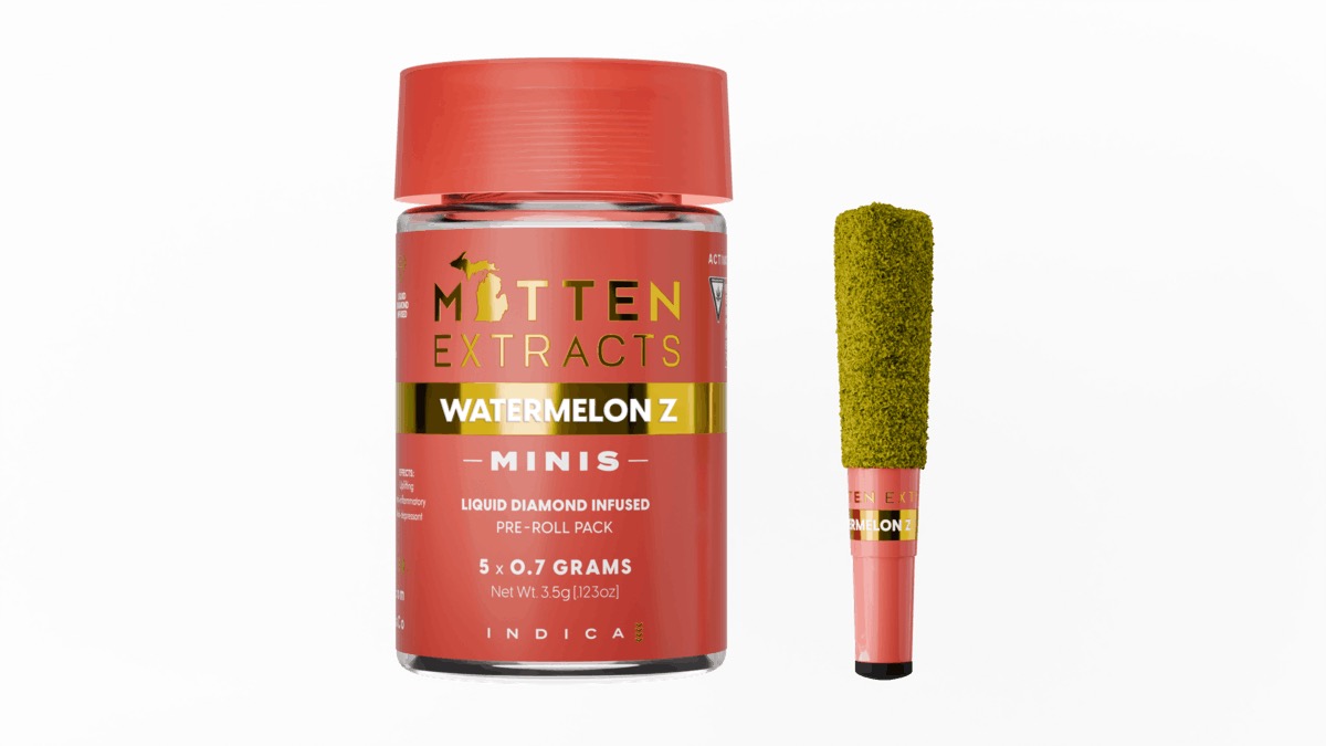 Mitten Extracts x 5 Pack Infused Pre-Rolls | Watermelon Z