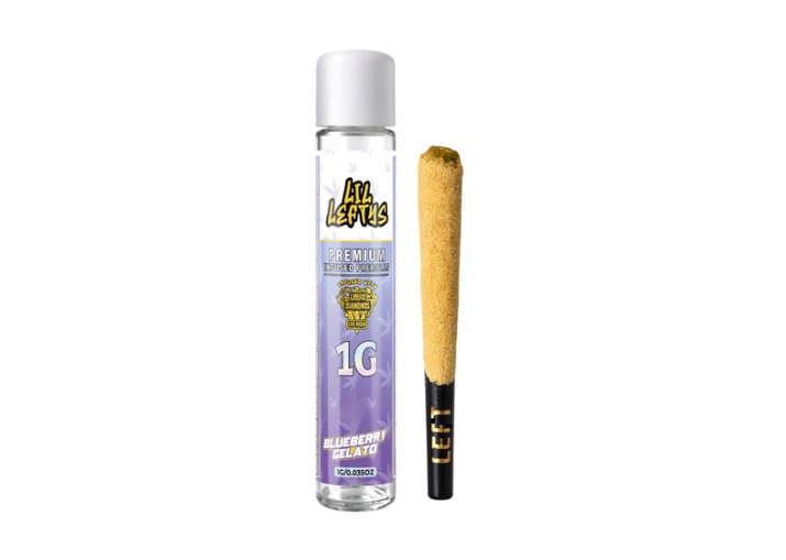 Left Coast - Blueberry Gelato Live Resin Liquid Diamonds Infused Preroll - 1g