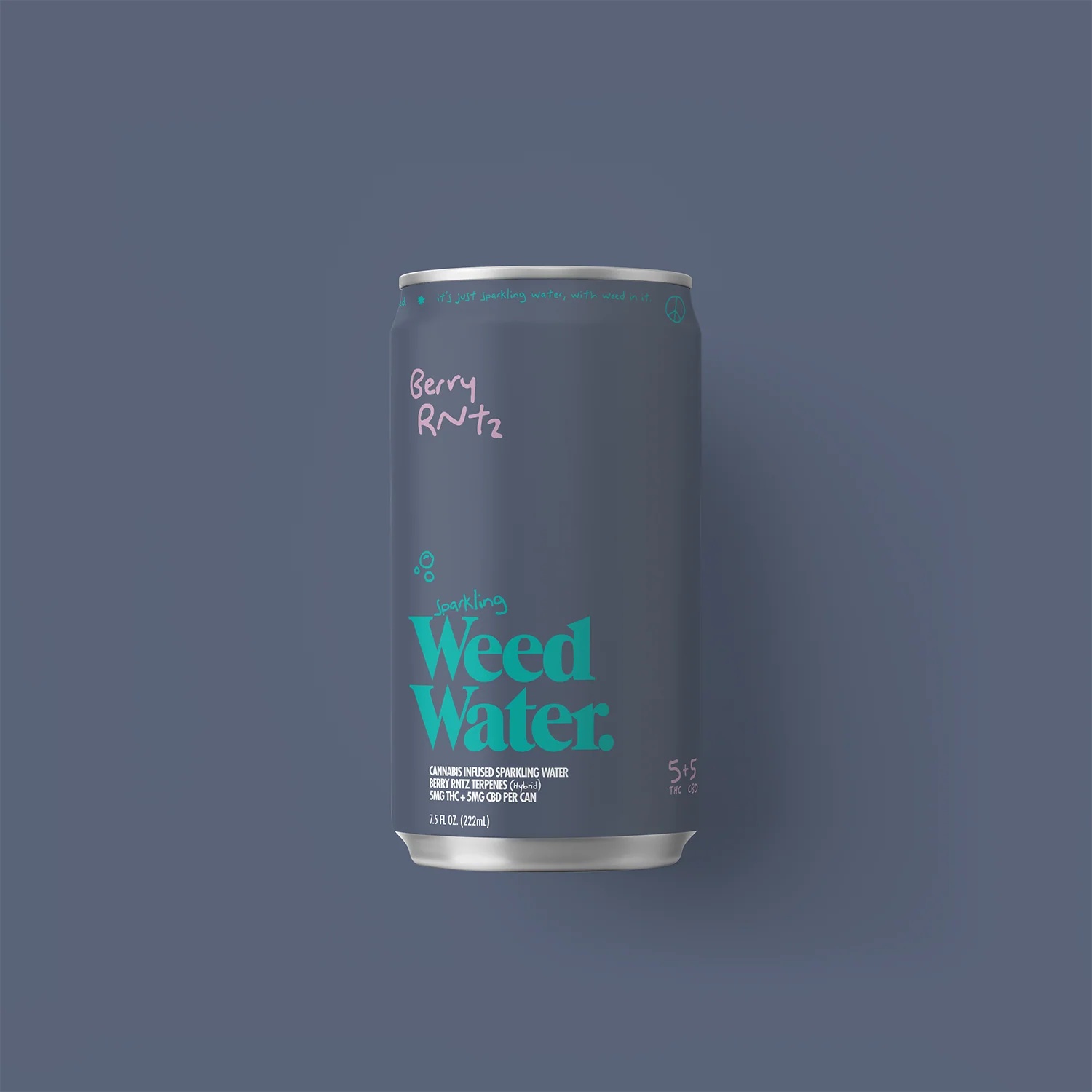 Beverage | 7.5oz | Hybrid | Berry Rntz Terpenes | Sparkling Water | Real Fruit | Low Calories | 5mg THC : 5mg CBD