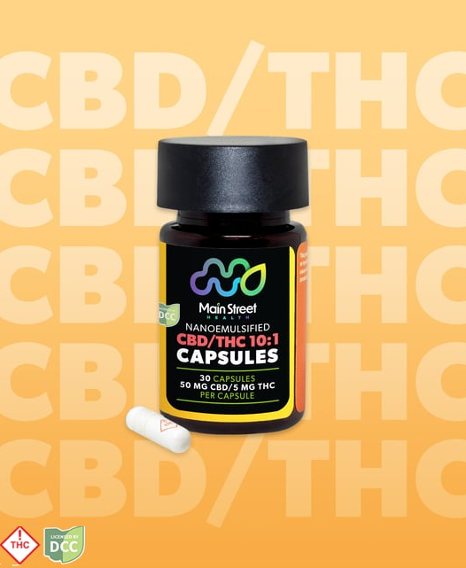 10 1 CBD THC Capsules - 50mg 10pk