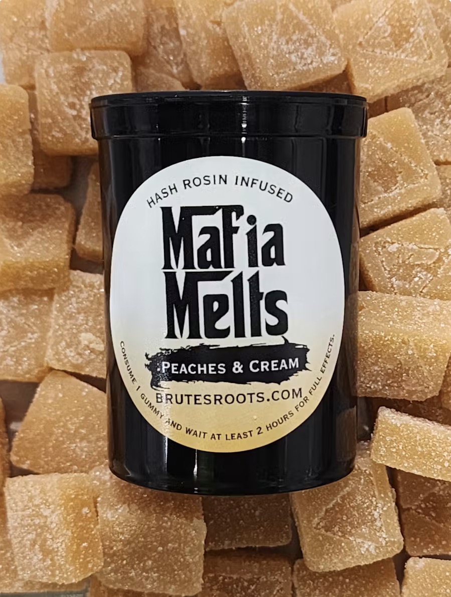 Peaches & Cream Hash Rosin Gummies (10 x 10mg) 100mg