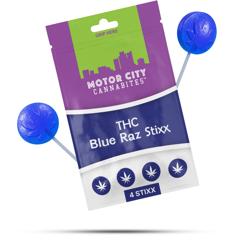 Motor City | 200mg Treats | Blue Razz Stixx