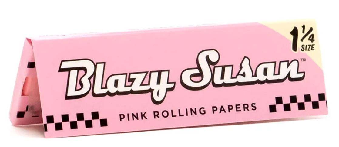 Blazy Susan Pink Rolling Papers - 1 1/4"
