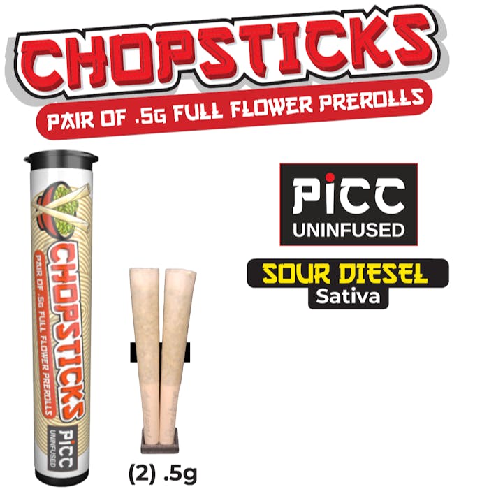 CHOPSTICKS | Pre-Roll | Sour Diesel | Sativa | 2pk