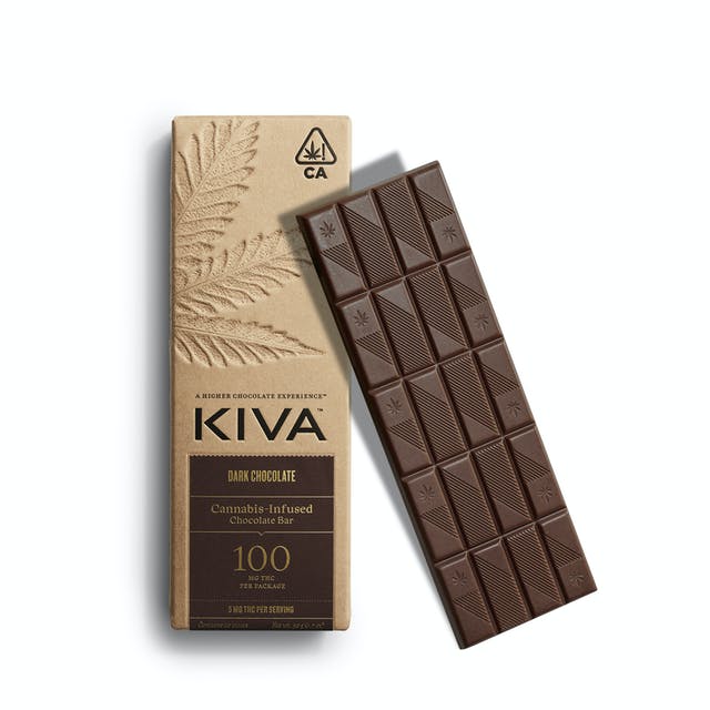 Kiva Confections | Dark Chocolate Bar | 100mg