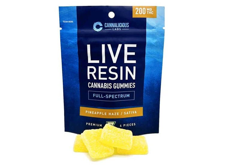 Cannalicious - Gummies - 200mg Live Resin - Pineapple Haze - Sativa