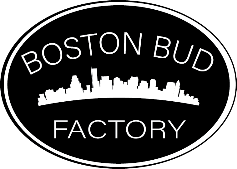 Boston Bud Factory Pot Leaf TShirt - Blue product photo