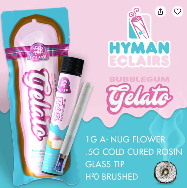 Bubblegum Gelato | Live Resin Stylus Disposable | 1g | Indica