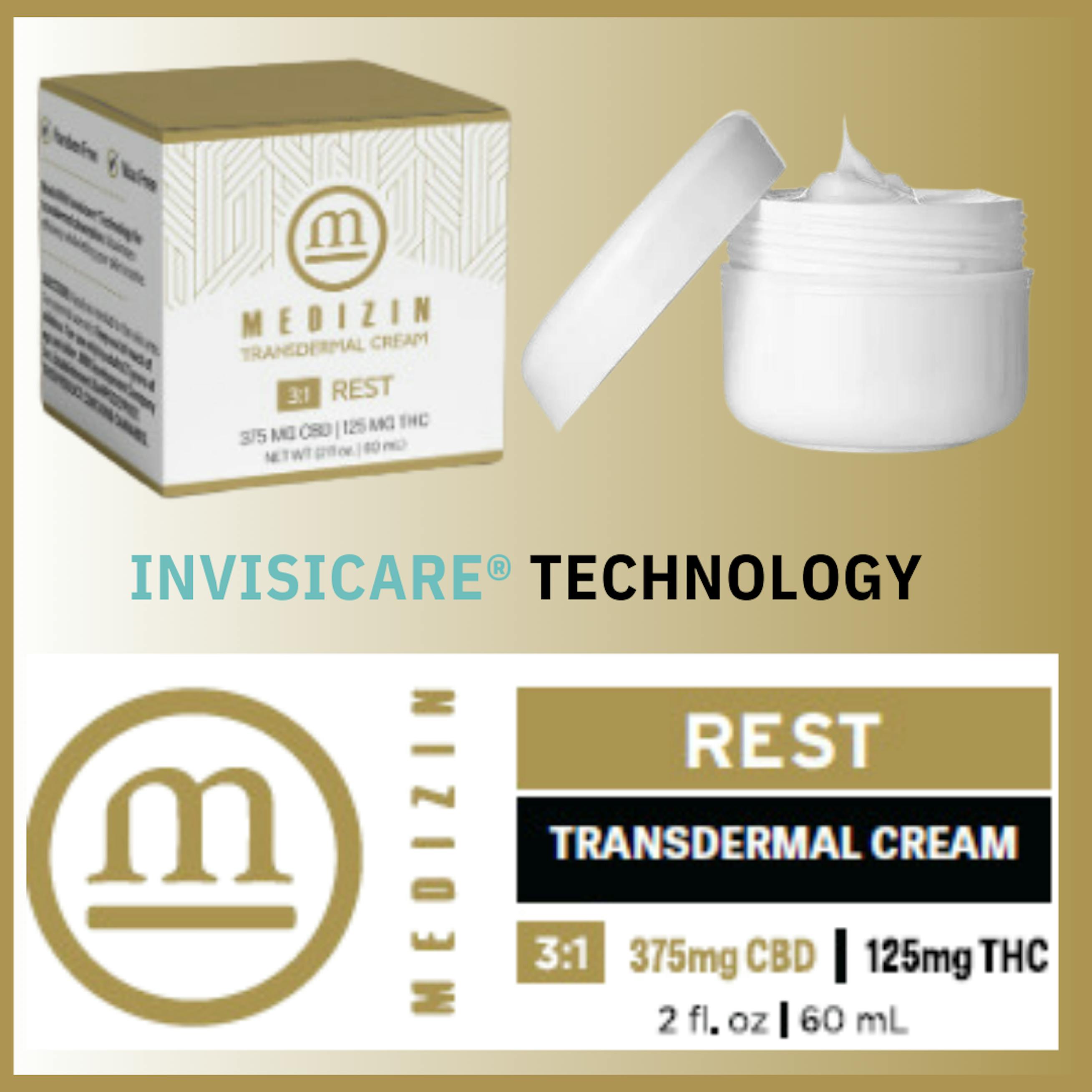 Medizin Rest 3:1 375mg CBD:125mg THC Cream
