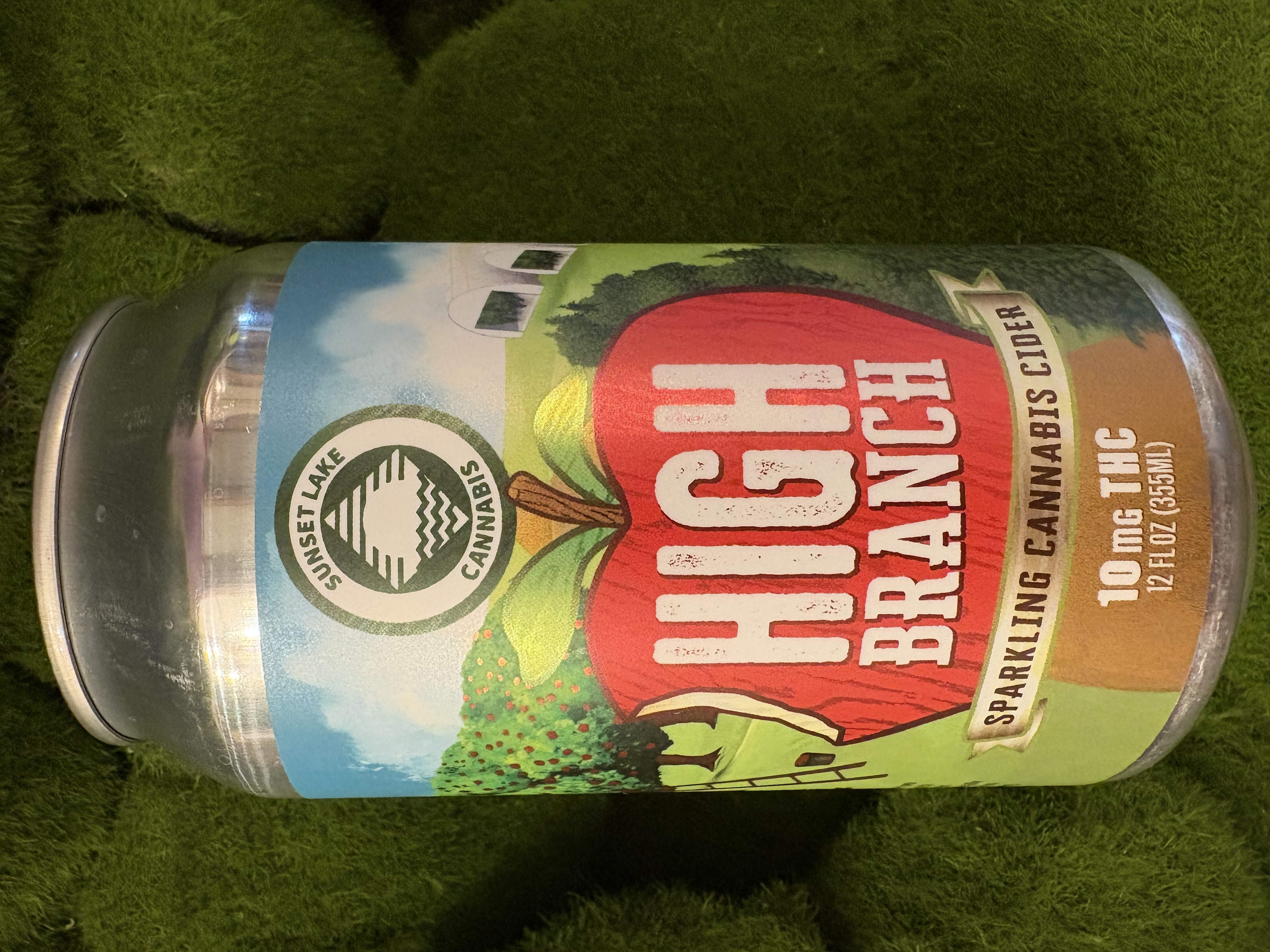 10mg Can | High Branch Sparkling Apple Cider | Sunset Lake Cannabis & Hackett's Orchard