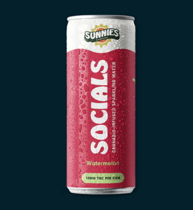 Ⓥ SOCIALS Seltzer: Watermelon 10mg