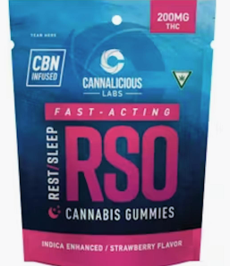 Gummies | RSO Rest | Strawberry | 200mg | Cannalicious
